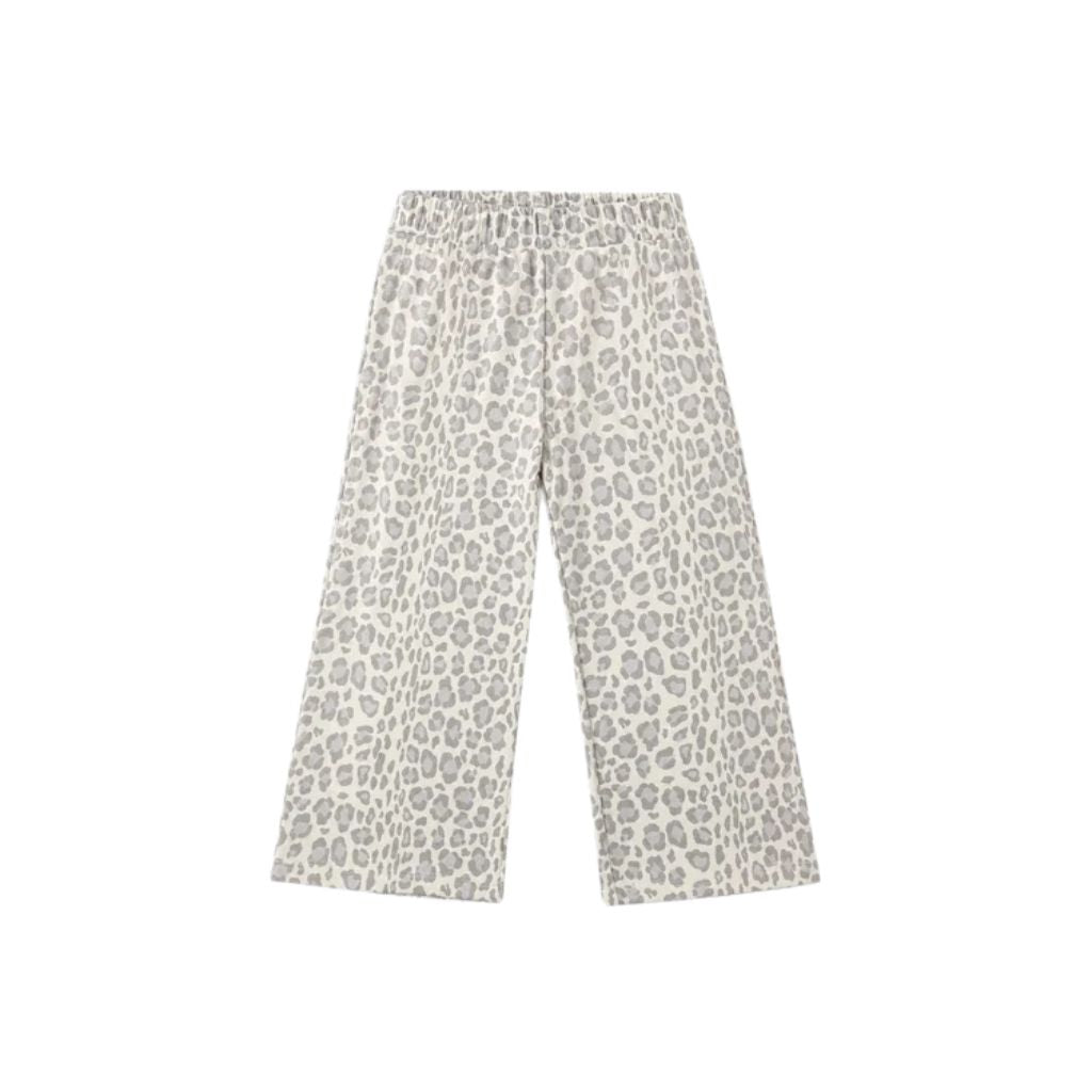 Rylee + Cru Wide Leg Sweatpant Blue Leopard