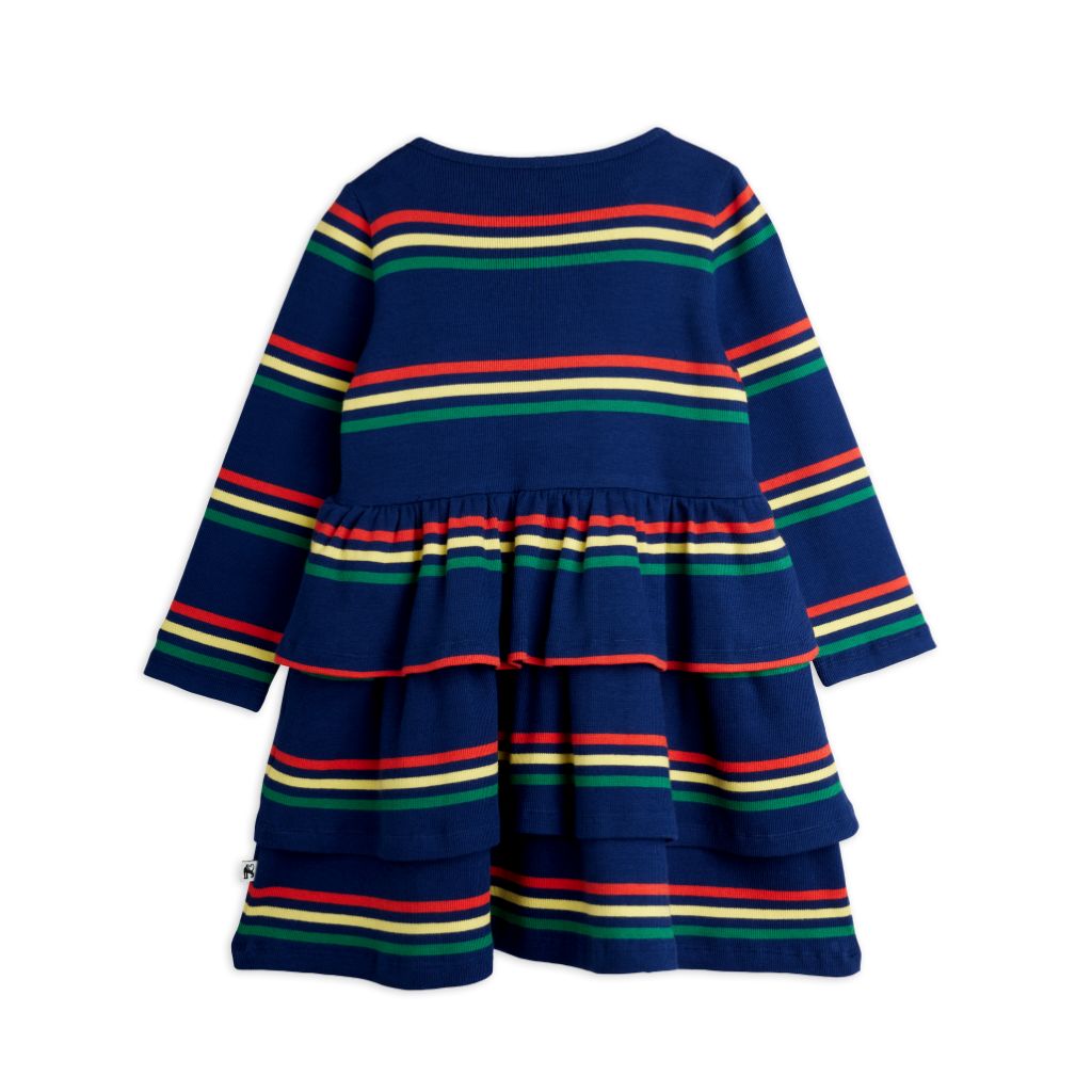 Mini Rodini Multi Color Stripe Ls Dress