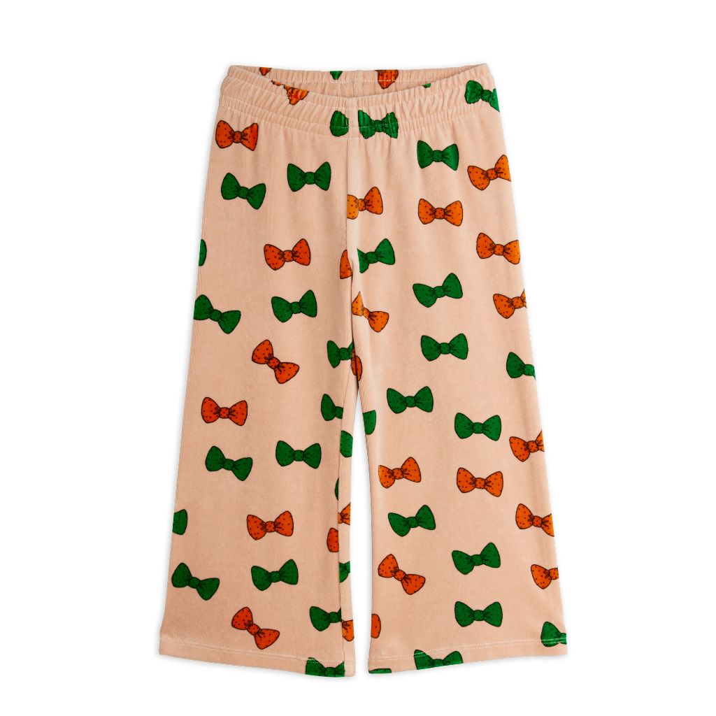 Mini Rodini Bows Aop Velour Trousers