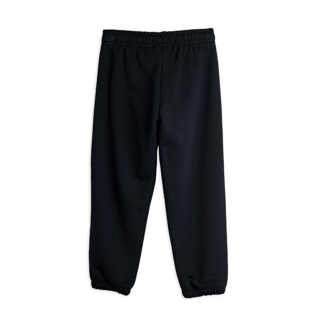 Mini Rodini Plain Piping Sweatpants Black