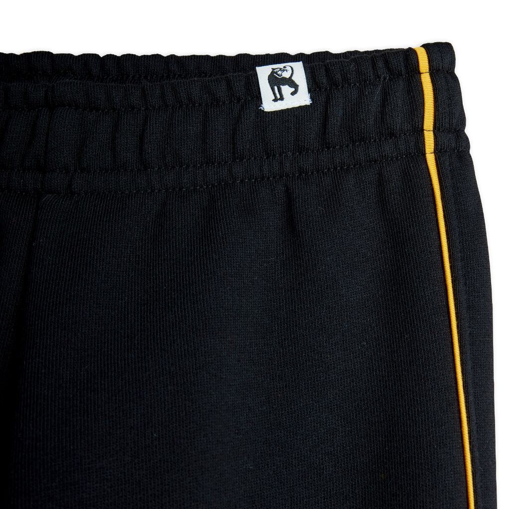 Mini Rodini Plain Piping Sweatpants Black