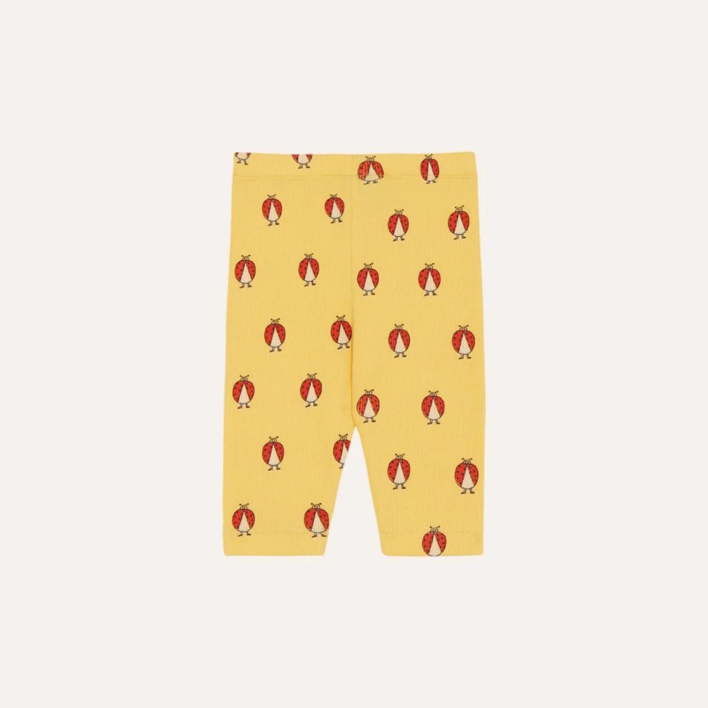 The Campamento Ladybug Allover Yellow Baby Leggings
