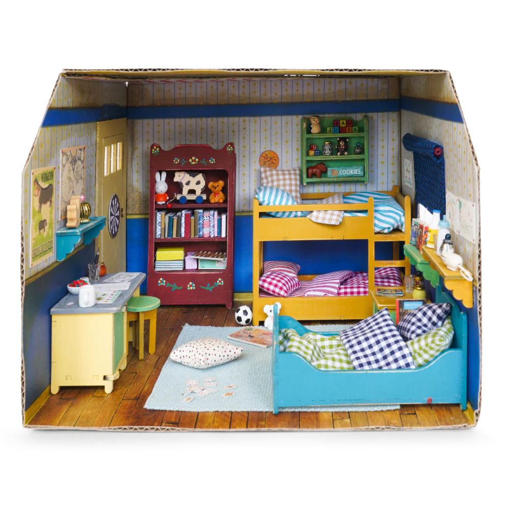 The Mouse Mansion Cardboard Room- Bedroom