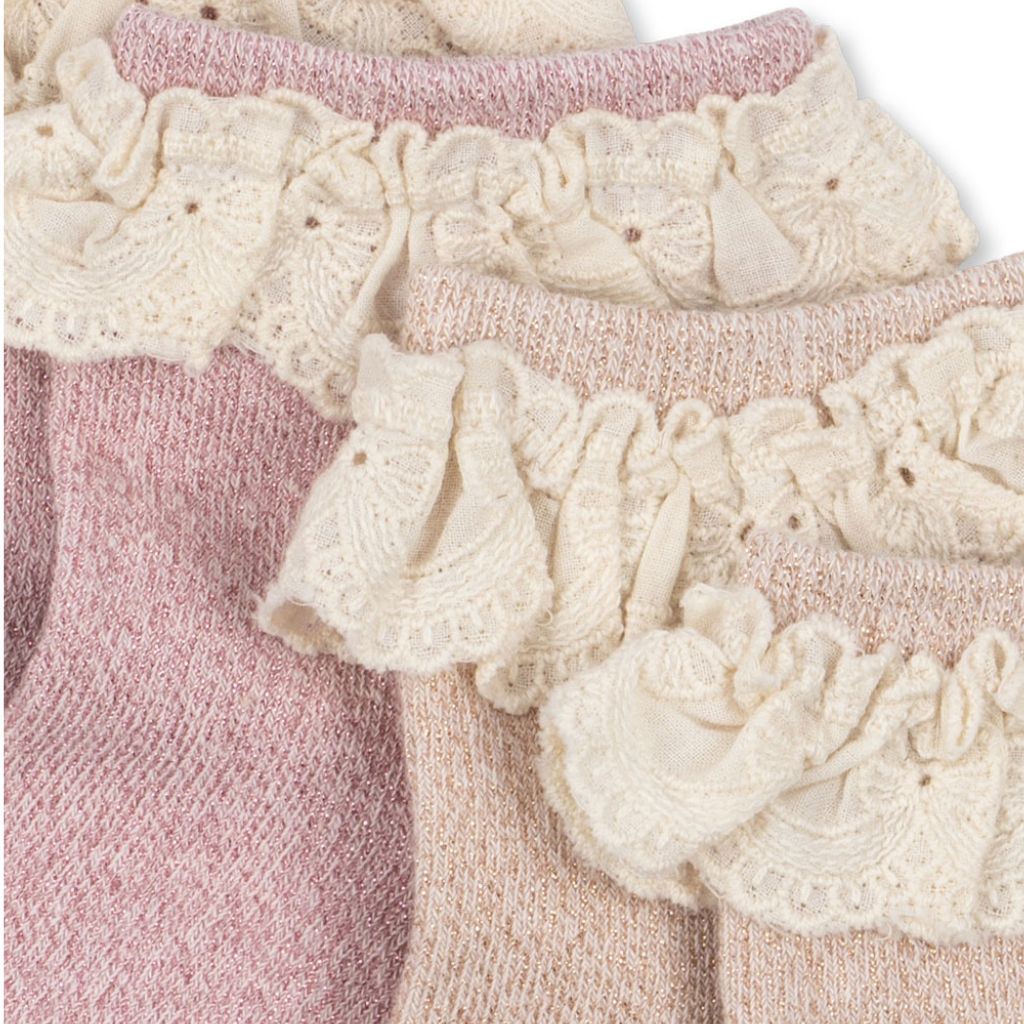 Konges Sløjd 2 Pack Glitter Frill Socks