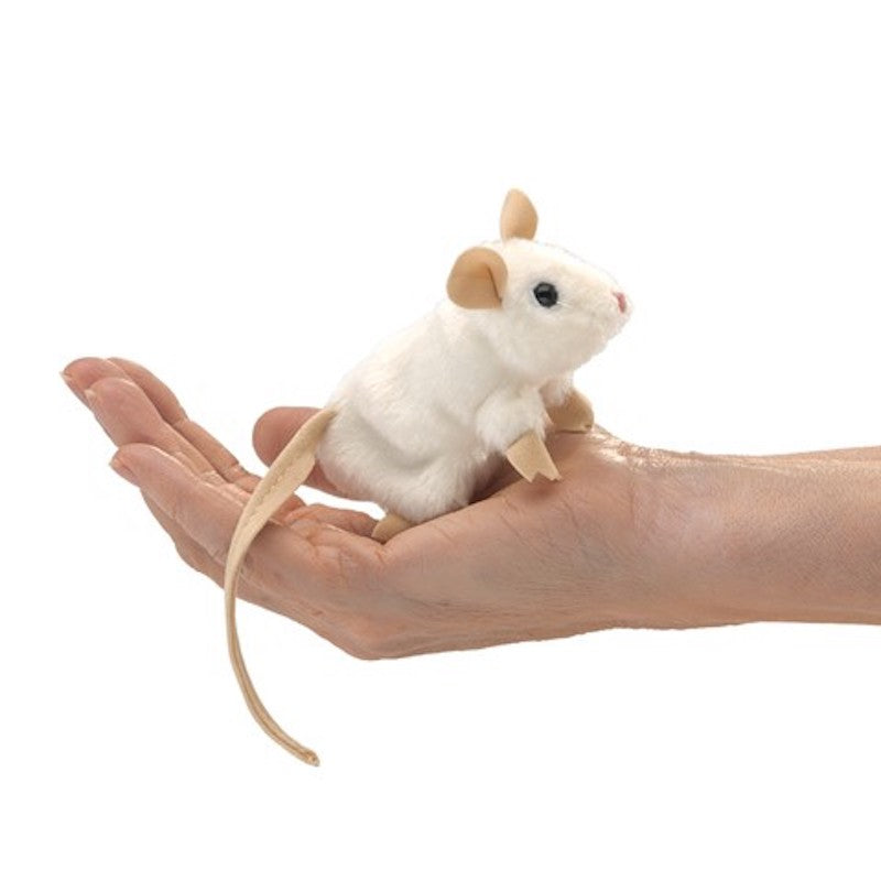 Finger Puppet- White Mouse