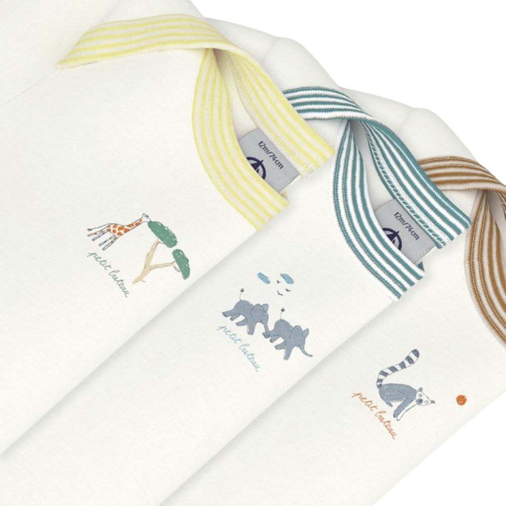 Petit Bateau SS Bodies 3pcs