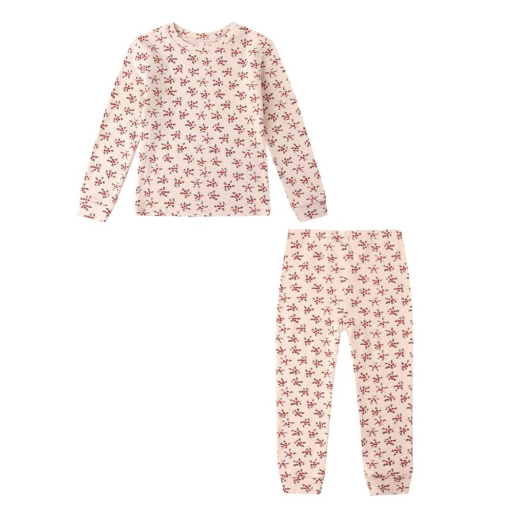 Rylee + Cru Organic LS Pyjama Set Hollyberry