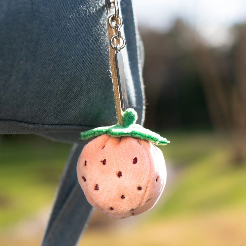 Bukowski Bears Strawberry Bag Charm - Pink