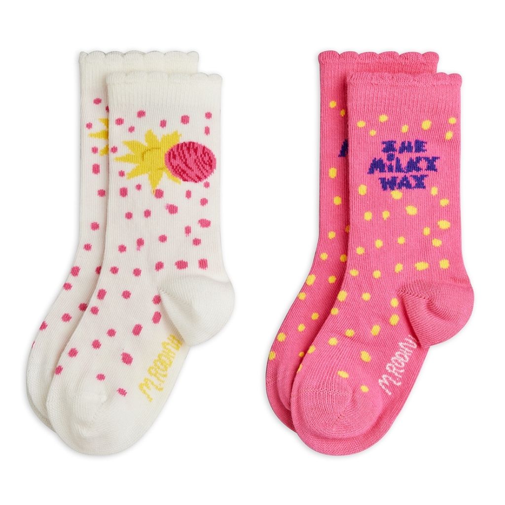 Mini Rodini The Milky Way 2 Pack Socks