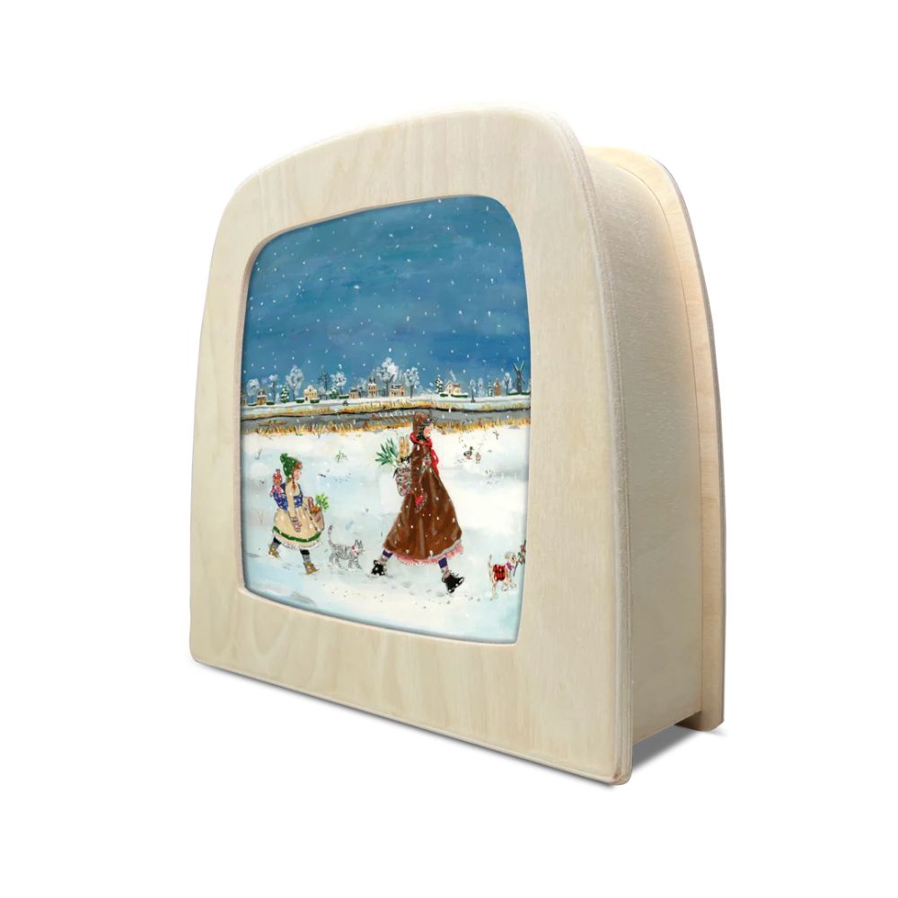 Silhouette Only - Gwen's Illustrations - Winter Stroll Silhouette for Toverlux Lamp