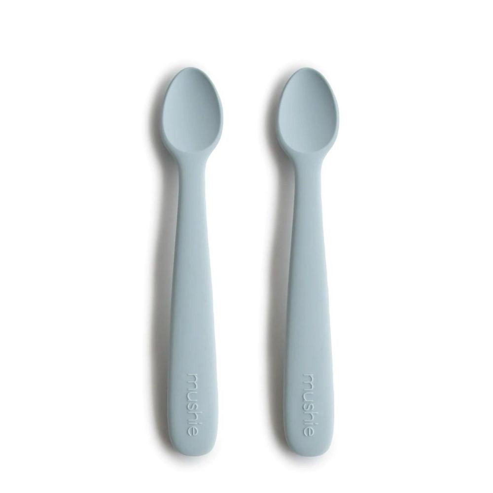Mushie Silicone Feeding Spoons (2-Pack) - Powder Blue