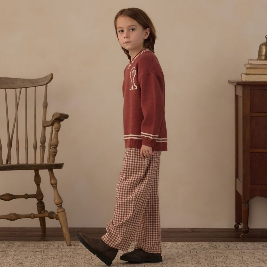 Rylee + Cru Palmer Pant Brick Check
