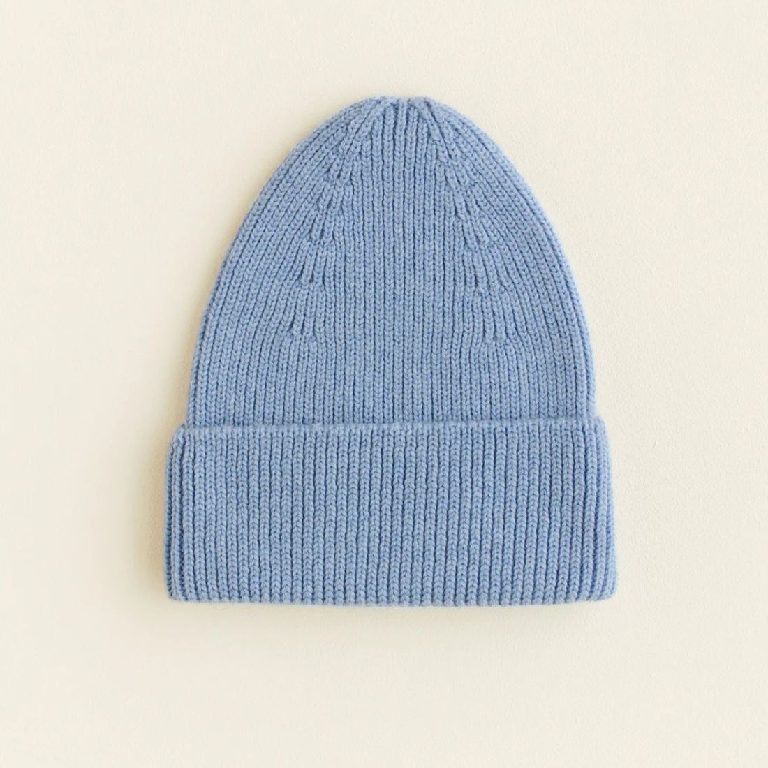 Hvid Adult Beanie Fonzie Light Blue