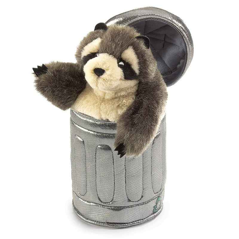 Hand Puppet - Raccoon in Garbage Can