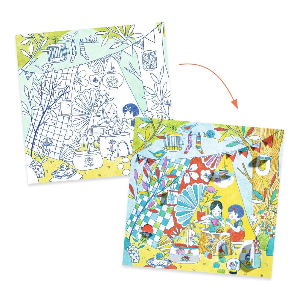 Djeco Colouring surprises - Nina’s play tents