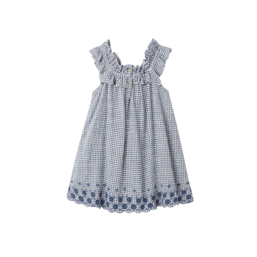 Rylee + Cru Lennon Dress Marine Gingham