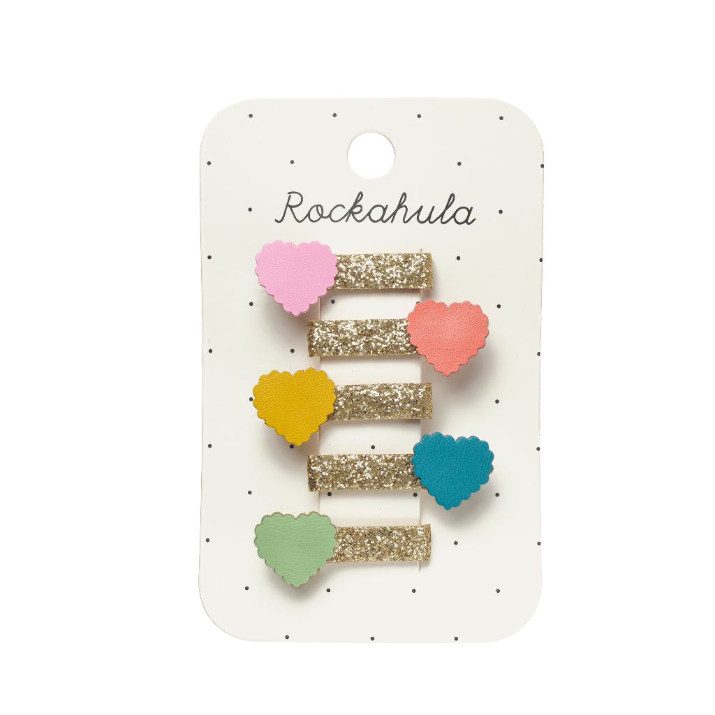 Rockahula Scallop Heart Mini Clip Set