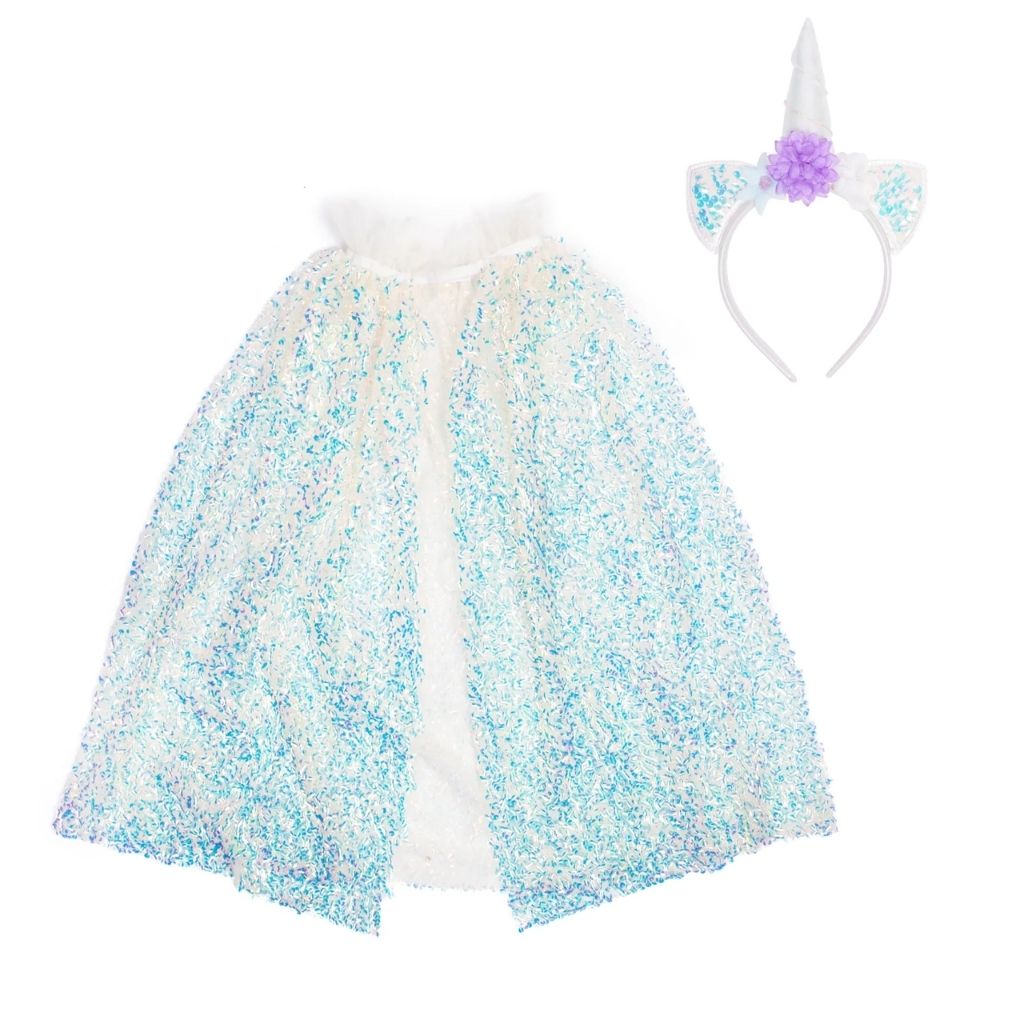 Unicorn Sparkle Cape and Headband Size 4-6