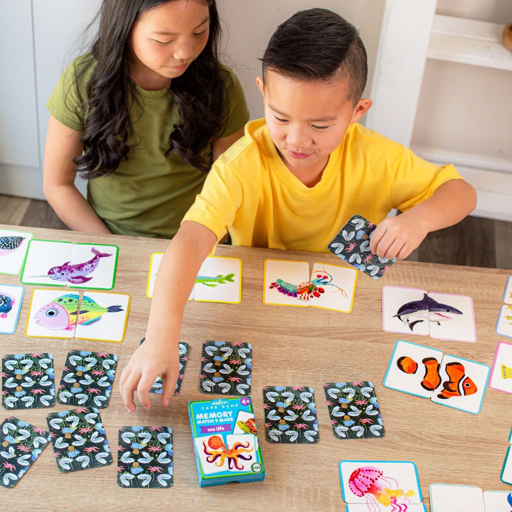 Eeboo Sea Life Memory Match & Make Game