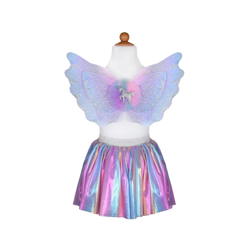 Magical Unicorn Skirt & Wings, Pastel, Size 4-6