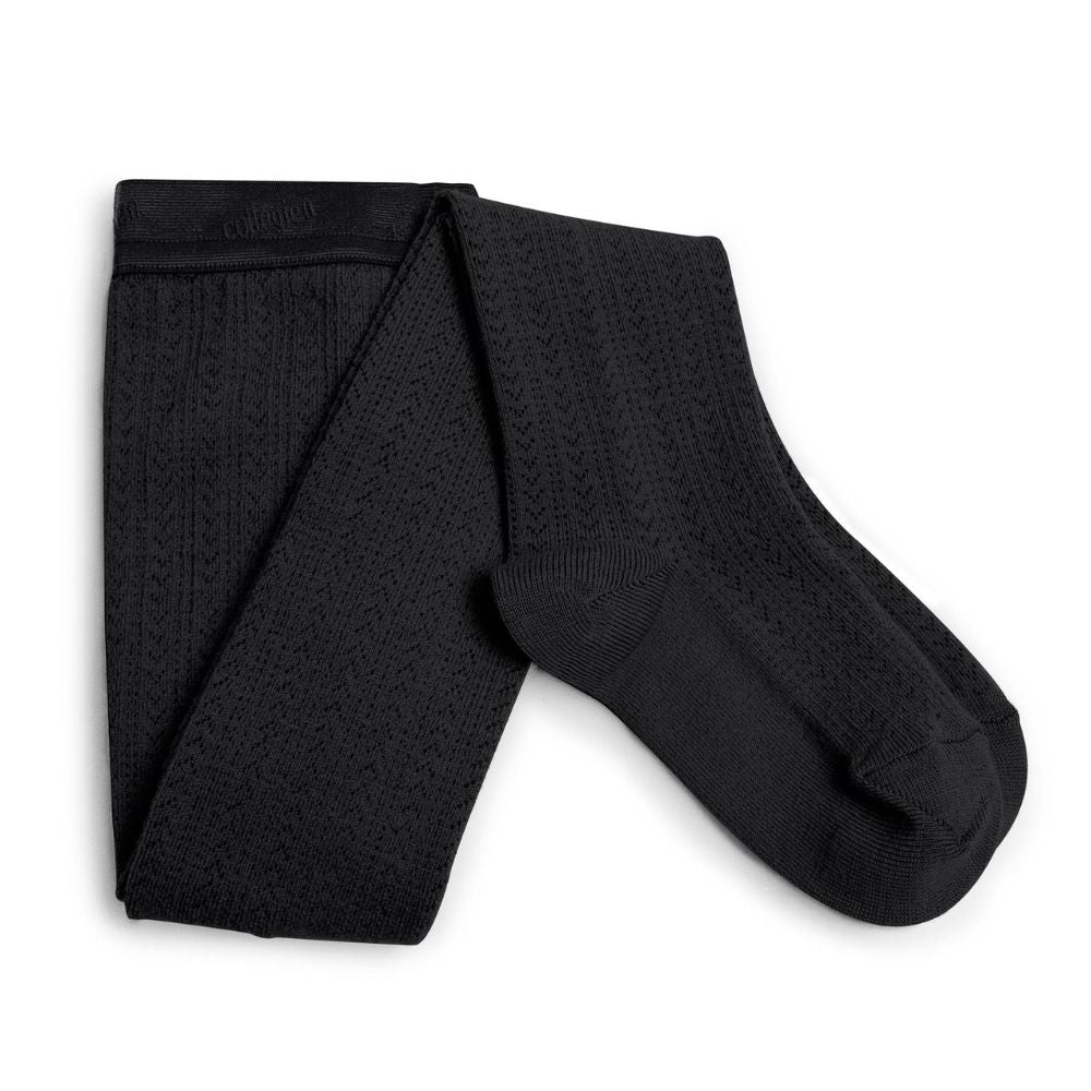 Collegien Angélique Pointelle Merino Wool Tights Pierre de Volvic