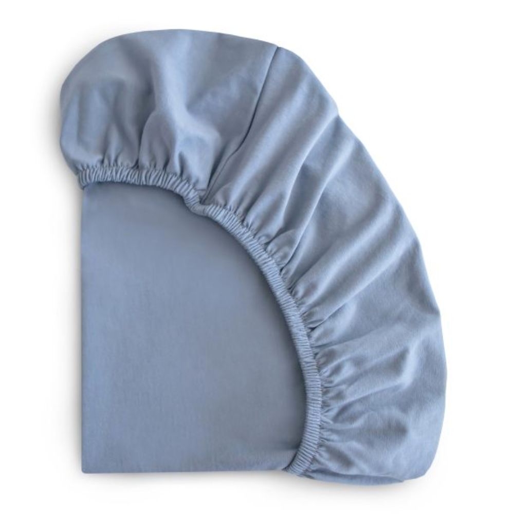 Mushie Stretchy Crib Sheet - Tradewinds