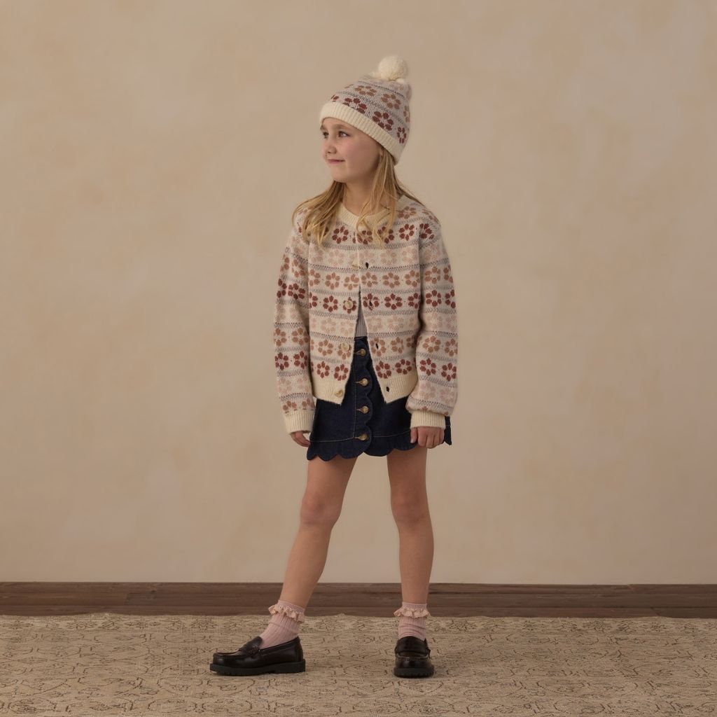 Rylee + Cru Cheyenne Cardigan Flower Fair Isle