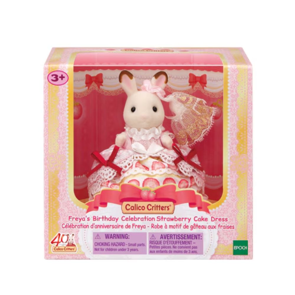 Calico Critters Happy Birthday Freya - Strawberry Cake Dress