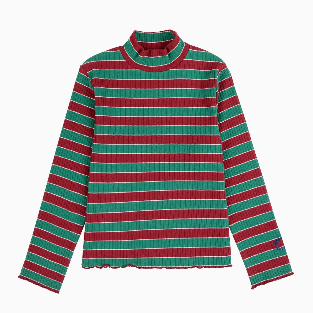 Bobo Choses Multicolour Striped Turtle Neck T-shirt