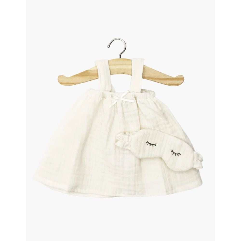 Minikane Clothing for Gordis Dolls 34cm - Mila nightgown & Dodo mask – ecru gauze