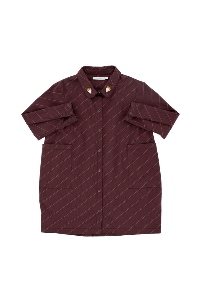 Tiny Cottons Diagonal Stripes Shirt Dress