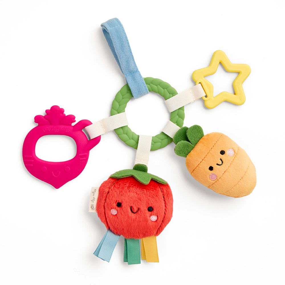 Bitzy Busy Ring Teething Activity Toy - Veggie