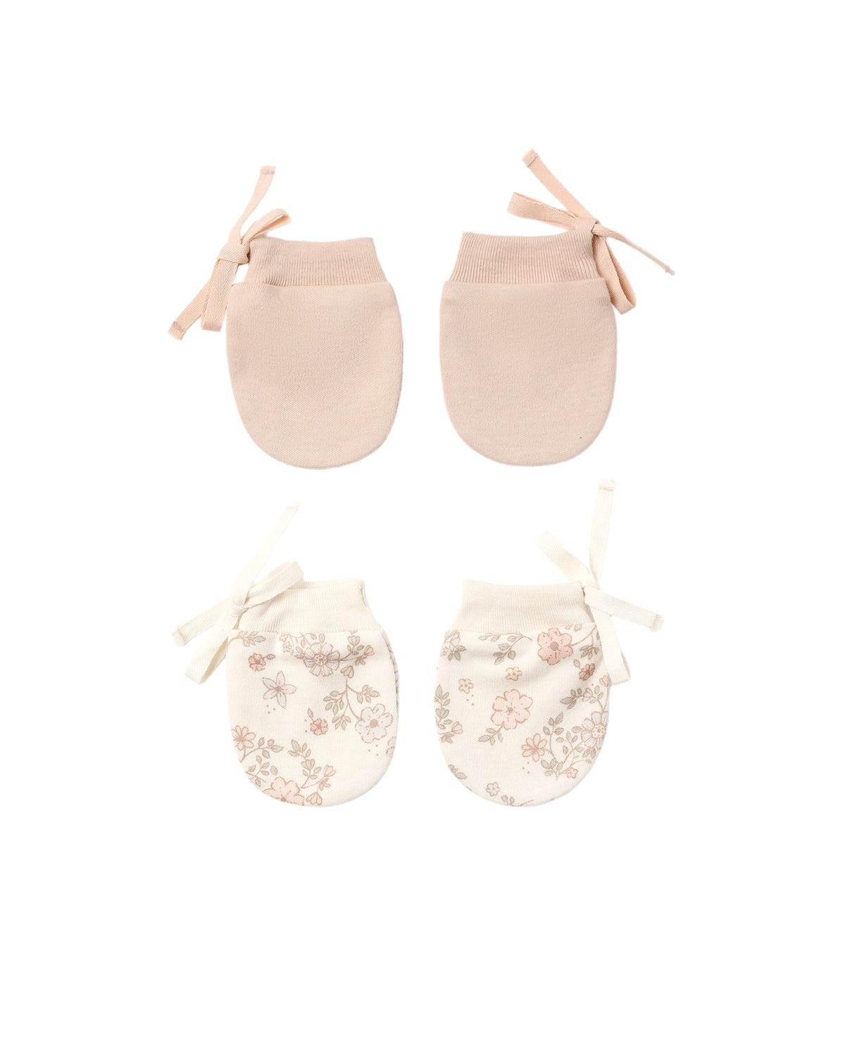Quincy Mae No Scratch Mittens Set of 2 Floral Vine