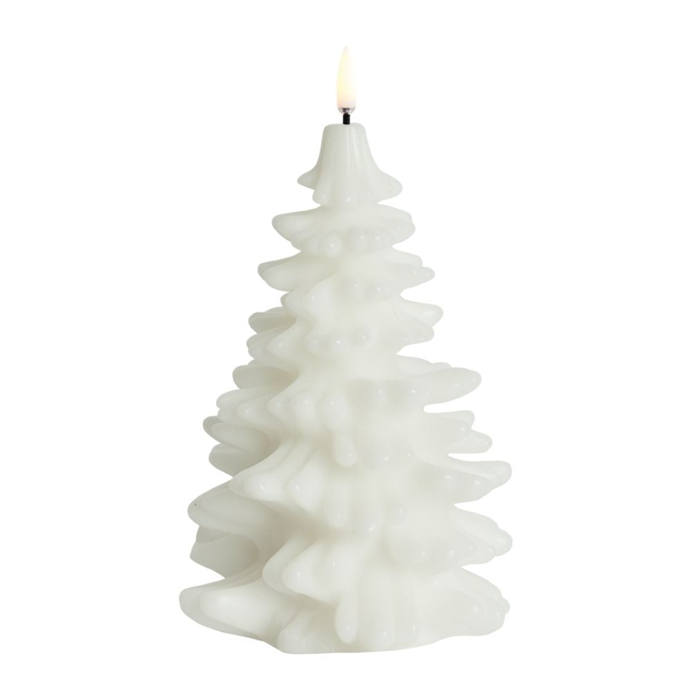 Uyuni LED Christmas Tree Candle - Nordic White 11x18cm
