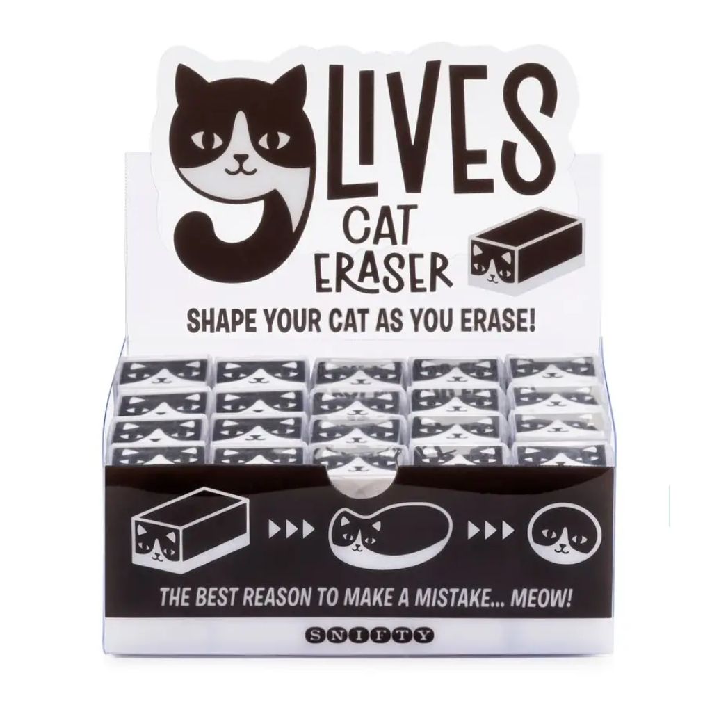 9 Lives Cat Eraser