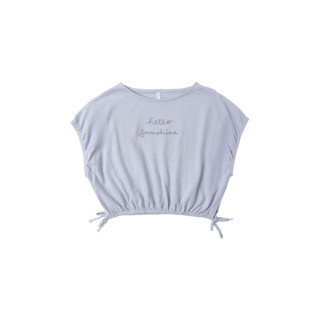 Rylee + Cru Cropped Cinch Tee Hello Sunshine