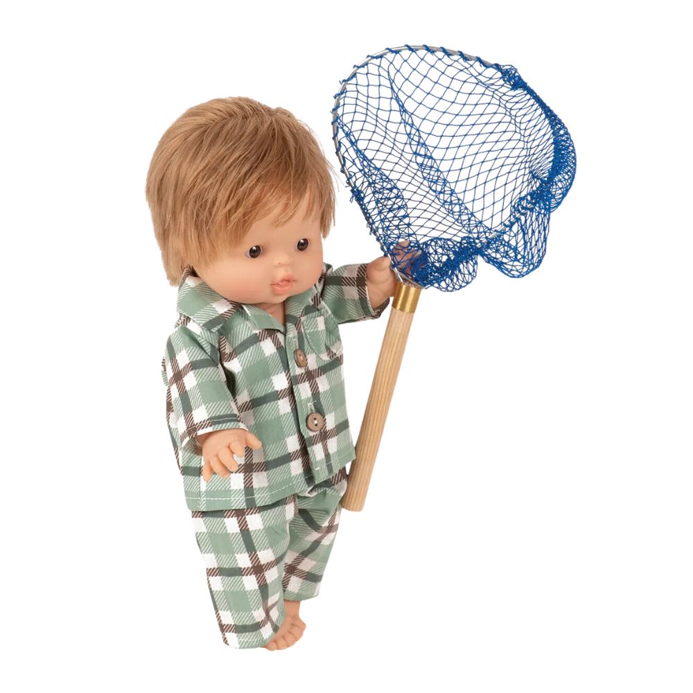 Minikane Clothing for Gordis Dolls 34cm- Albert Green/Brown Tartan Check Cotton Pyjamas