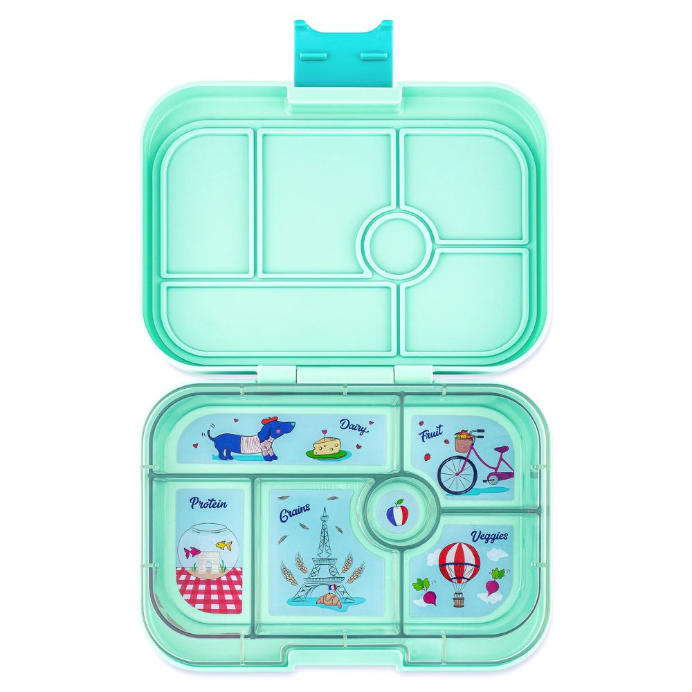 Yumbox Original 6 Compartment Serene Aqua - Paris Tray