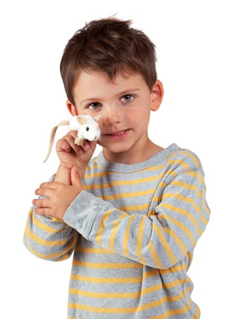 Finger Puppet- White Mouse