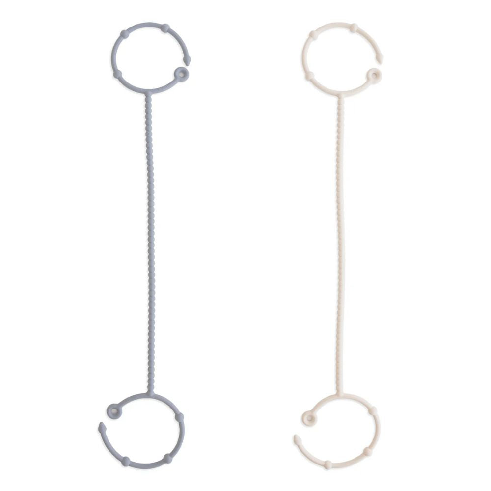 Mushie Adjustable Silicone Strap 2-Pack Tradewinds/Shifting Sand