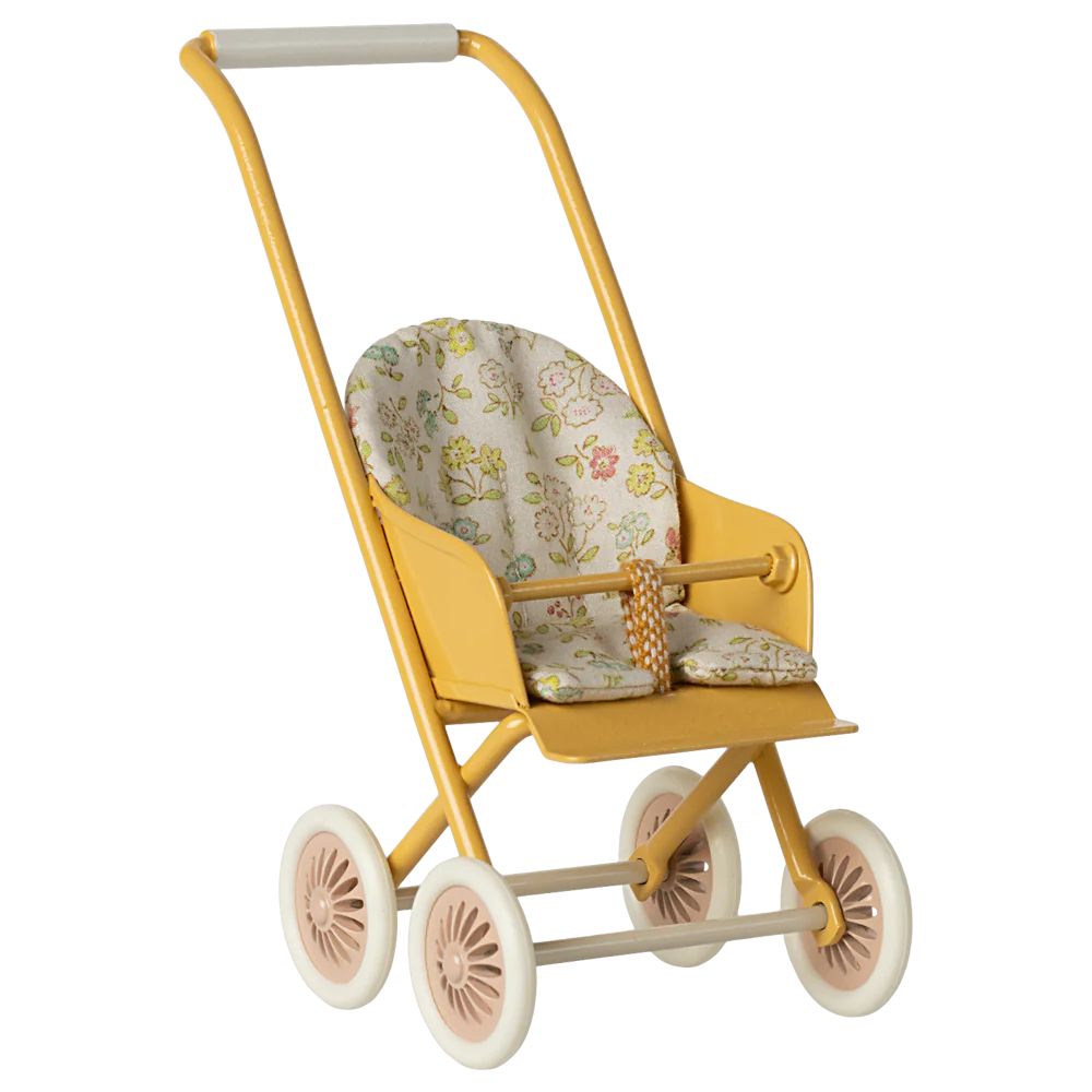 Maileg Stroller, Micro- Yellow