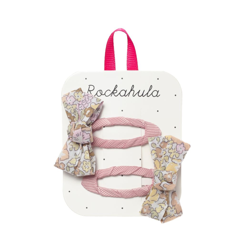 Rockahula Fairytale Floral Twisty Bow Clips