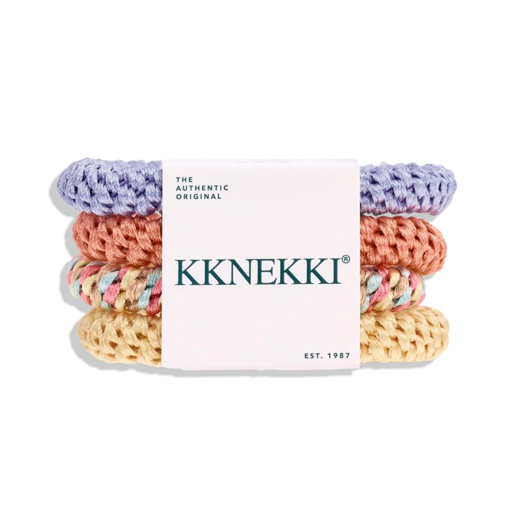 Kknekki Original Hair Tie Bundle 4 pcs - Yellow,Pink