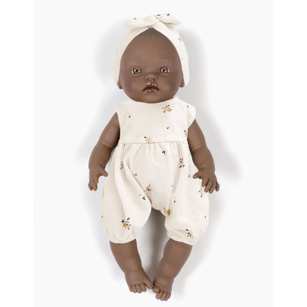 Minikane Cuties dolls 36cm - Betty and her Noa set in Madene milleraies