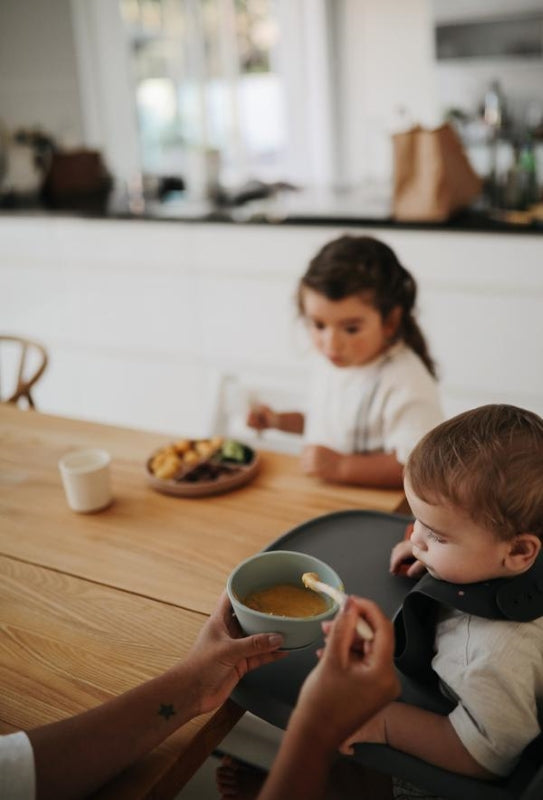Mushie Silicone Feeding Spoons (2-Pack) - Dried Thyme/Natural