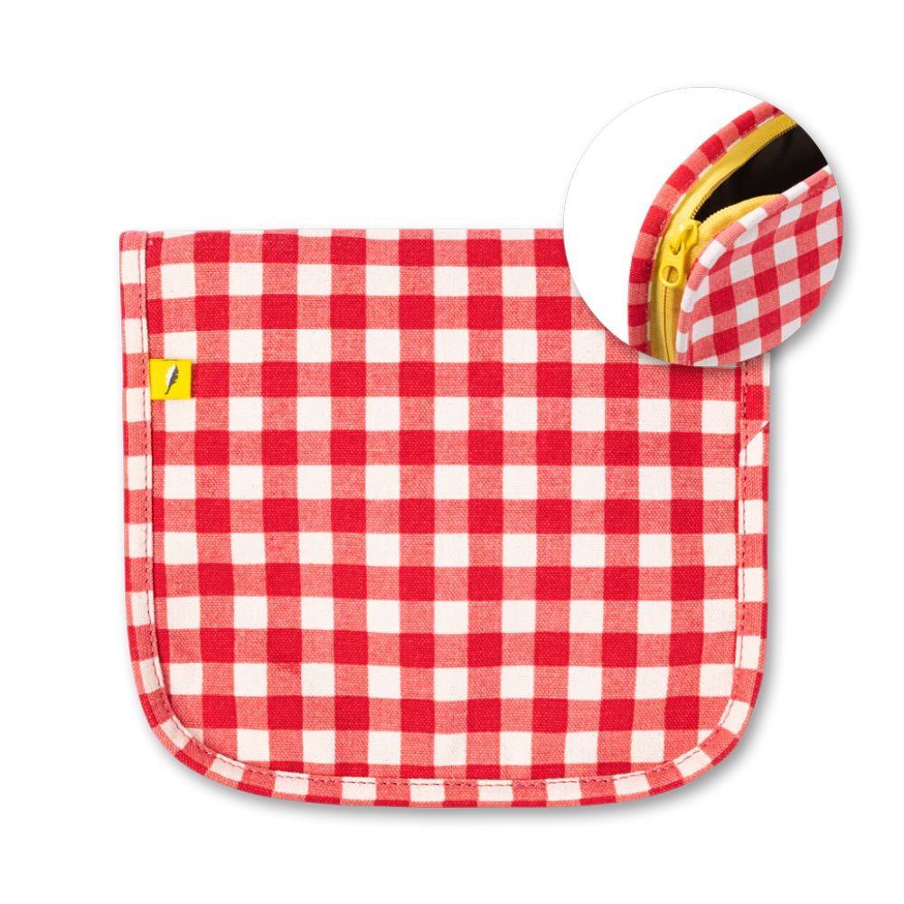 Fluf Snack Mat - Gingham Red