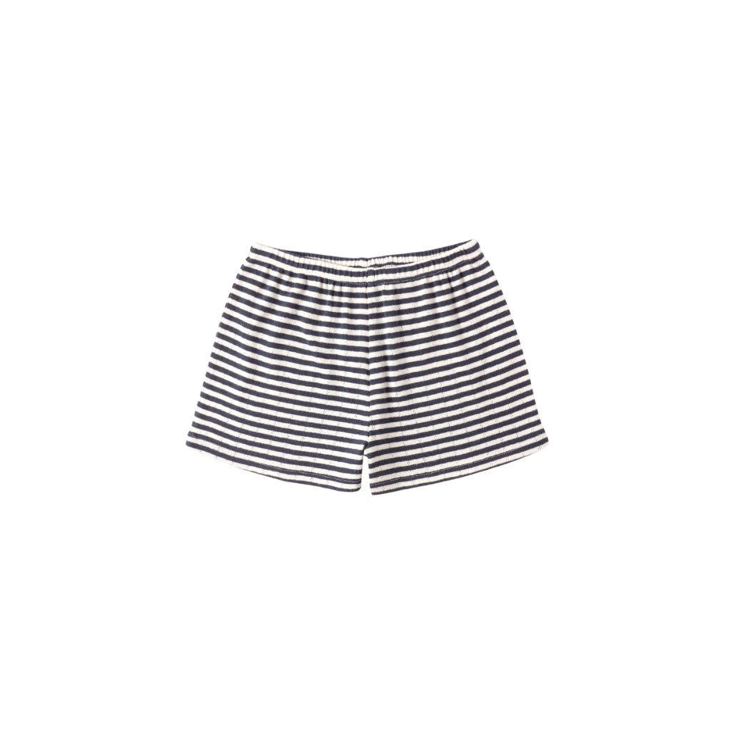 Rylee + Cru Pointelle Shorts Navy Stripe