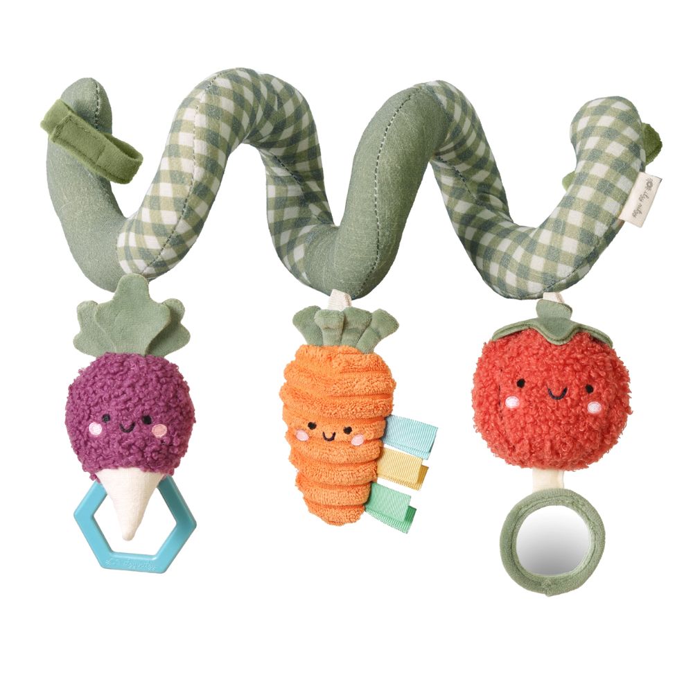Itzy Bitzy Spiral Car Seat Activity Toy- Veggie