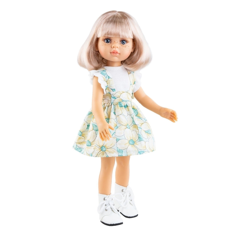 Paola Reina Las Amigas Doll - Rosy with Flowers Dress