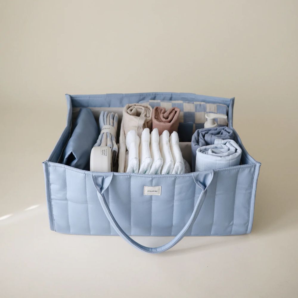 Mushie Diaper Caddy - Tradewinds